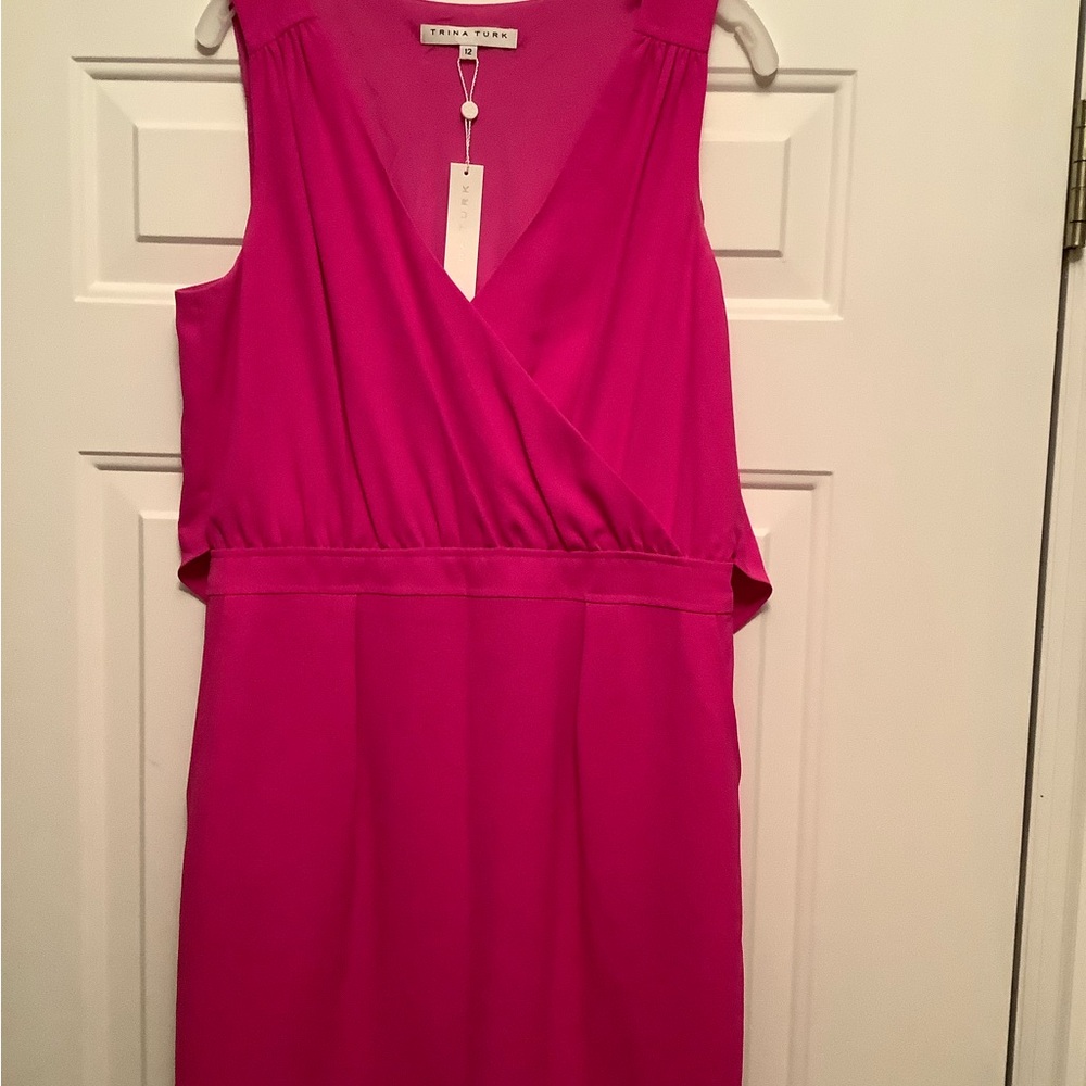 Trina Turk hot pink sheath dress